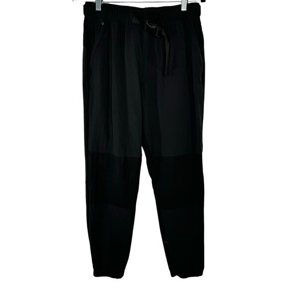 ALO Sweatpants Womens Black Jogger Pants Side Release Buckle Belt Ankle size M - Picture 1 of 6